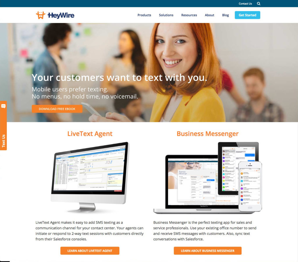 HeyWire Web Site Redesign