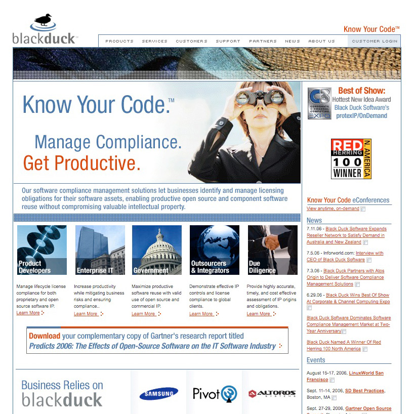 Black Duck Software Web Site
