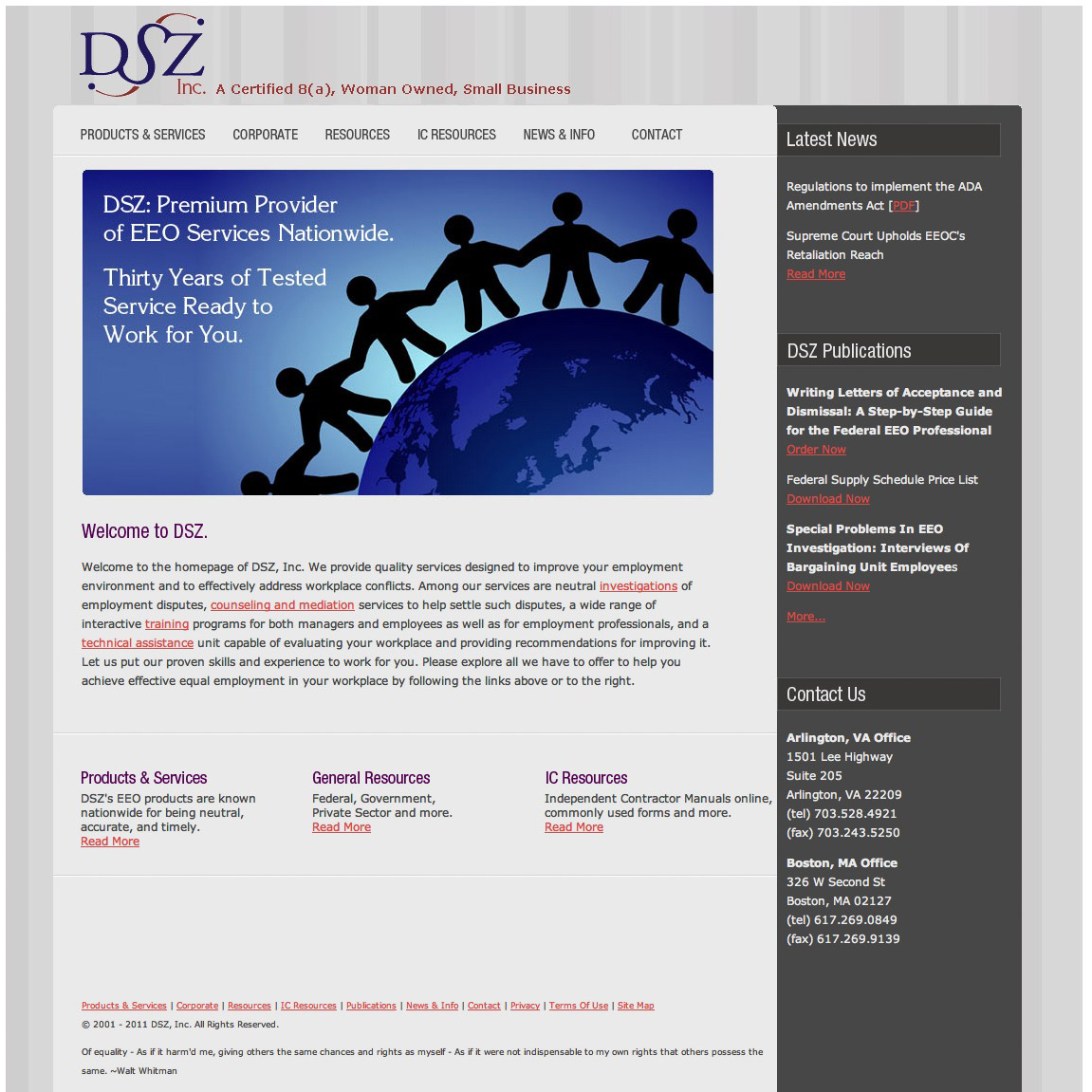 DSZ Web Site Redesign